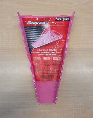 Snap-on 15-Slot Flexible Wrench Organizer Rack - Pink (KA3815G15PK)